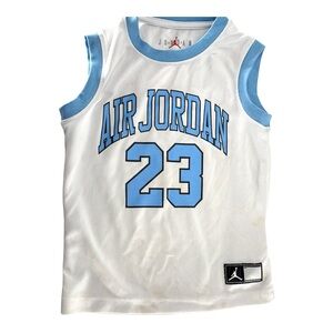 Air Jordan 24 Kids' White and Light Blue Jersey